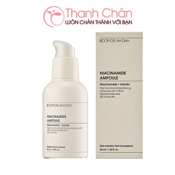 Serum Dưỡng Trắng Căng Bóng Da Boom De Ah Dah Niacinamide 10% + Arbutin 2% Ampoule 50ml