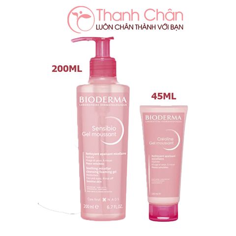Gel rửa mặt tạo bọt cho da nhạy cảm Bioderma Sensibio Gel Moussant - 45ml