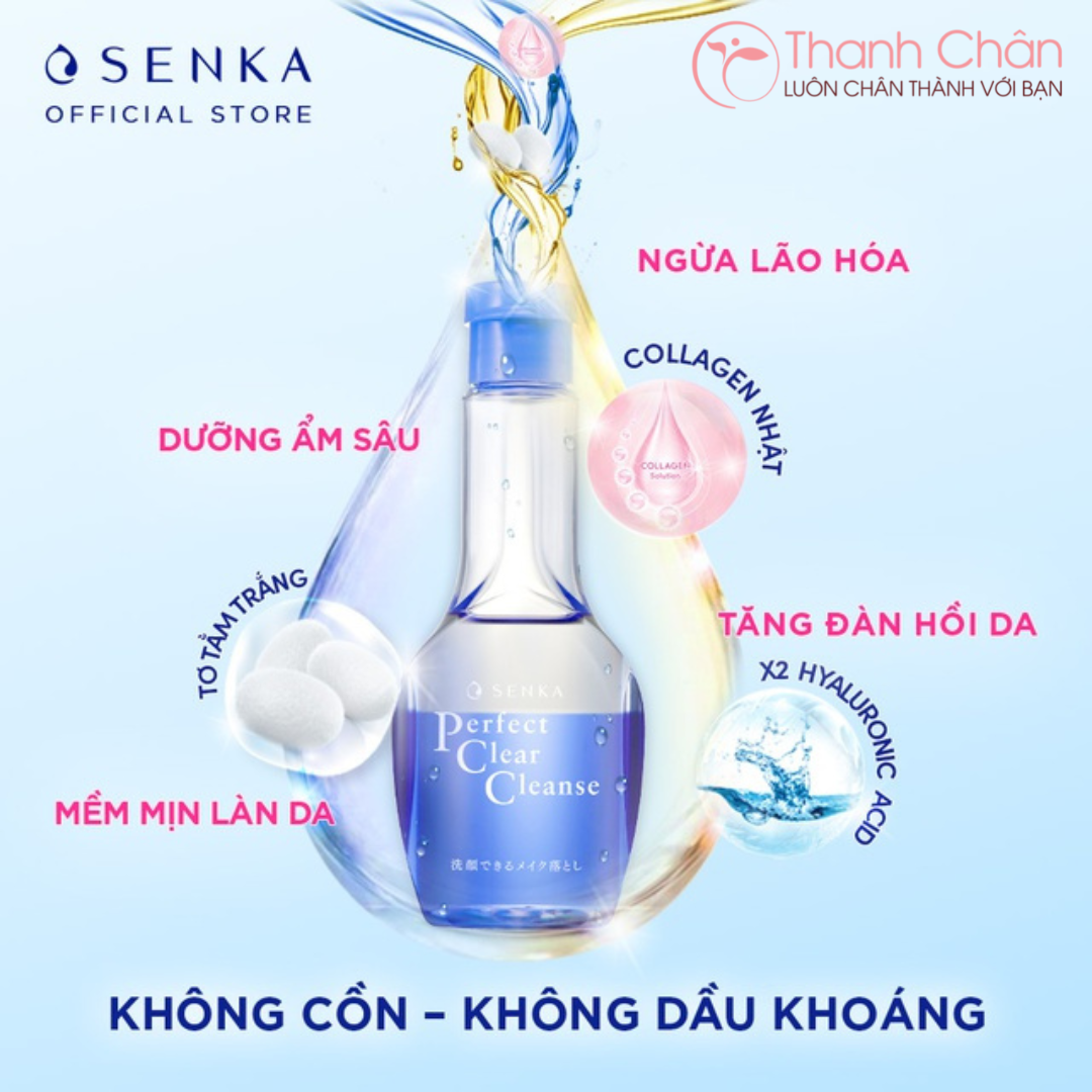 Gel rửa mặt tẩy trang 2 trong 1 Senka Perfect Clear Cleanse 170ml Thanh  Chân Cosmetics cửa hàng mỹ phẩm chính hãng