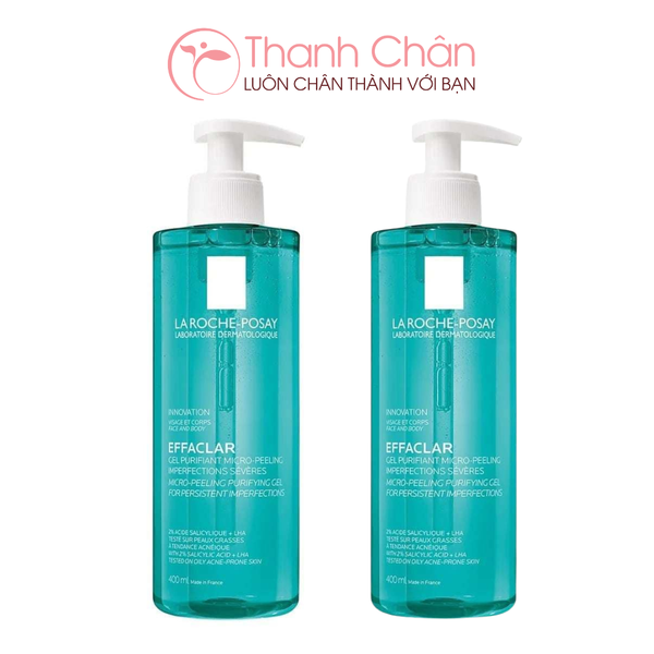 Gel rửa mặt và tắm La Roche-Posay Effaclar Micro-Peeling 400ml
