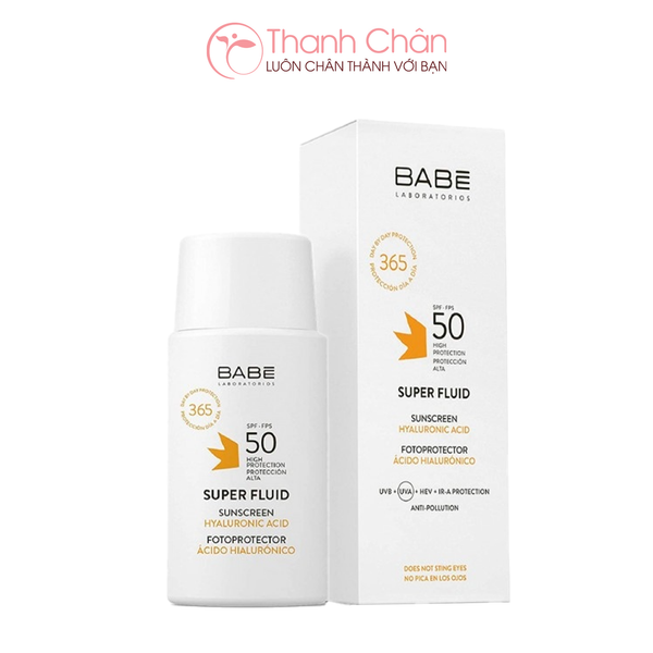Kem chống nắng BABE Super Fluid Sunscreen SPF50 50ml