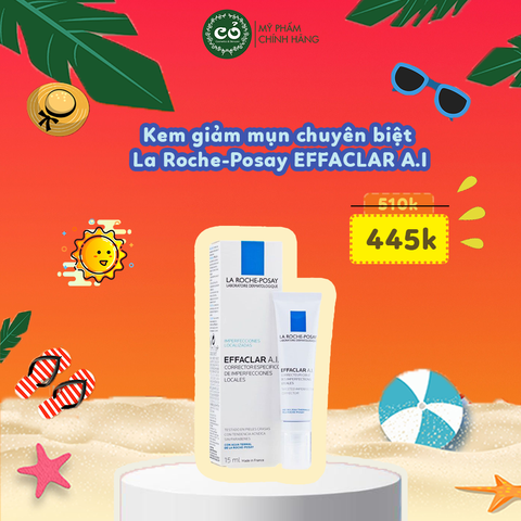 Kem giảm mụn chuyên biệt La Roche-Posay EFFACLAR A.I 15ml