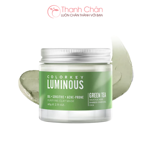 Mặt nạ đất sét Colorkey Luminous Purifying Clay Mask Green Tea 60g