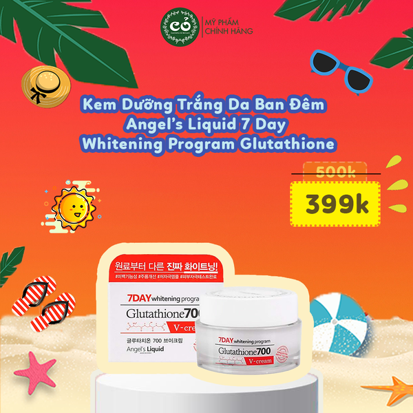 Kem Dưỡng Trắng Da Ban Đêm Angel’s Liquid 7 Day Whitening Program Glutathione
