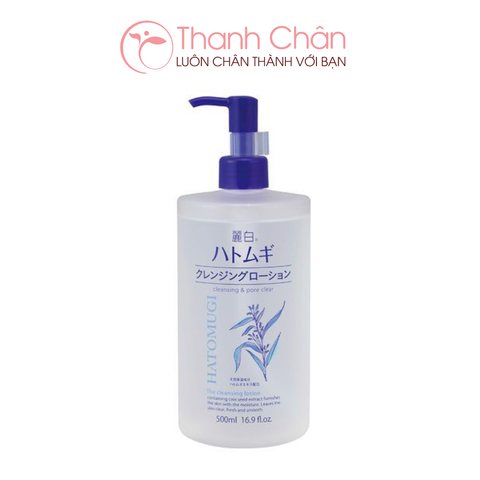 Nước Tẩy Trang Sạch Sâu Hatomugi Ý Dĩ Dưỡng Ẩm, Làm Sáng Da 500ml Cleansing & Pore Clear