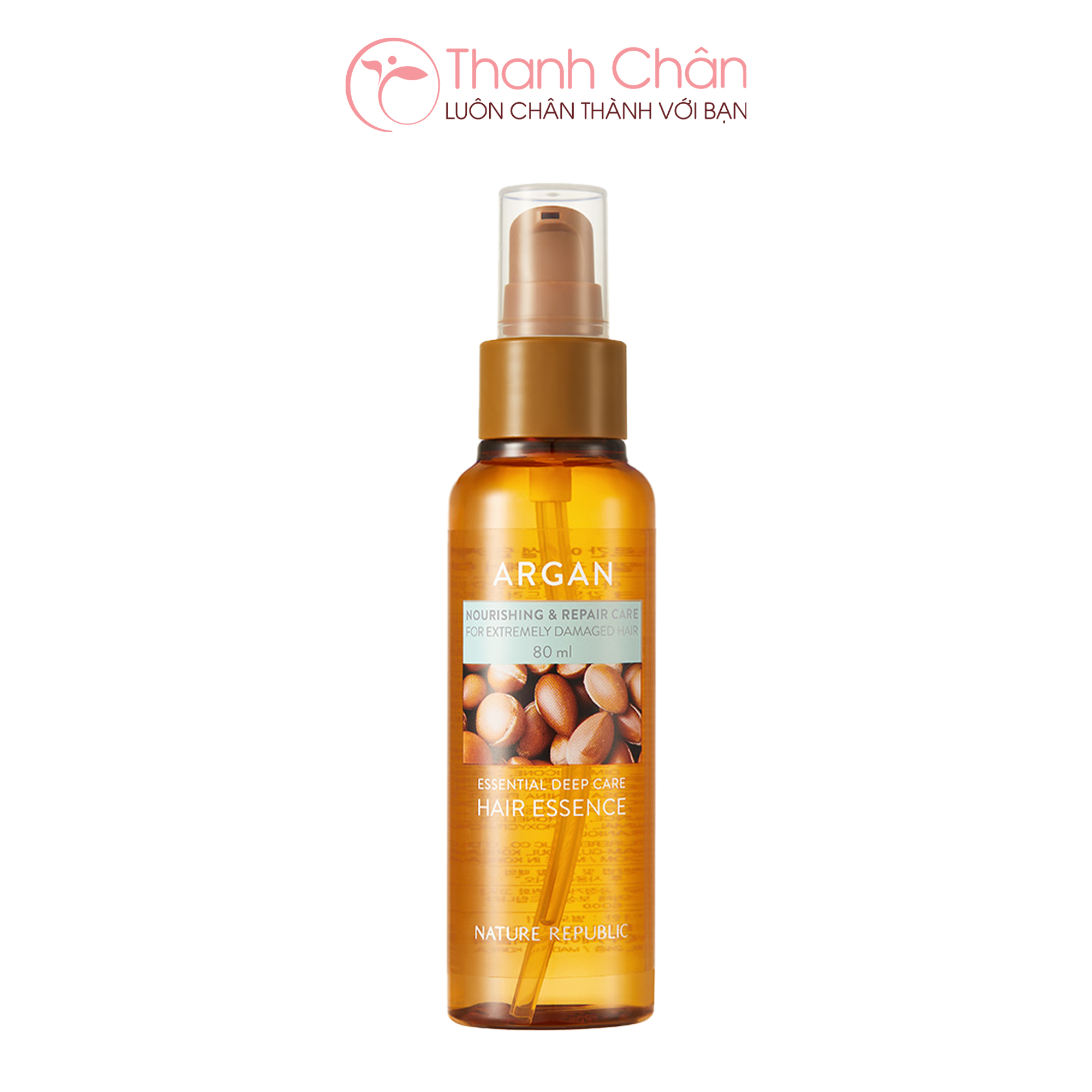 Tinh chất phục hồi tóc Nature Republic Argan Essential Deep Care Hair Essence 80ml