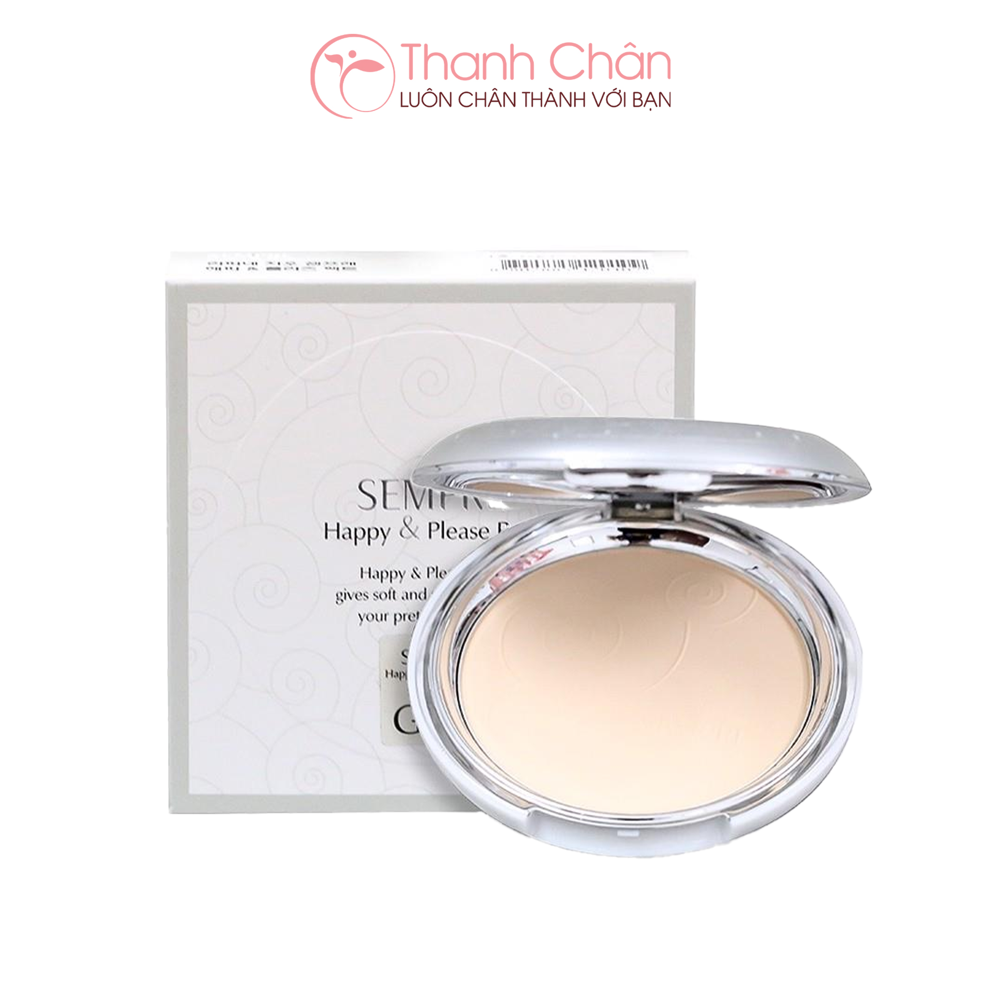 Phấn phủ cao cấp chính hãng siêu mịn Geo Sempre Happy & Please Pact 22g