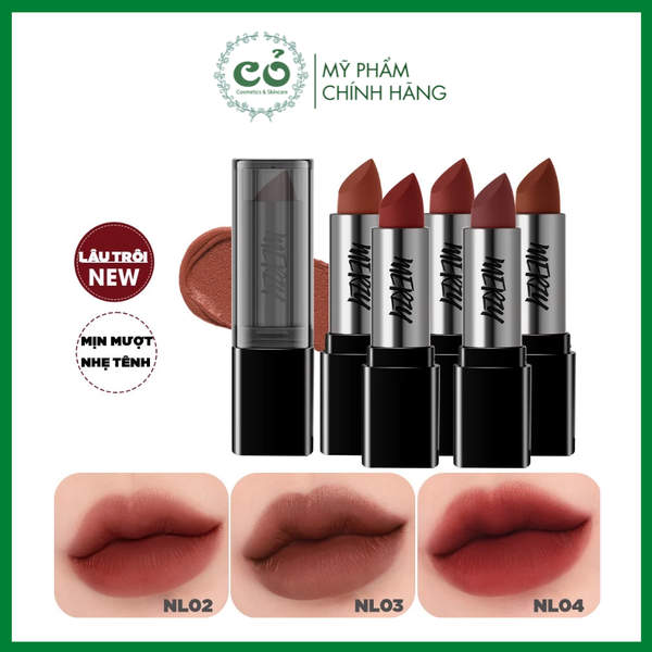 (HOT - CÓ SẴN) Son Thỏi Lì Merzy Noir In The Lipstick - Merzy Mới