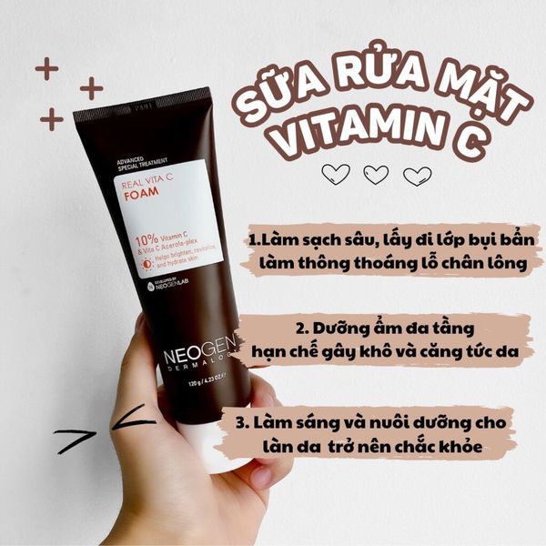 Sữa Rửa Mặt Neogen Real Vita C Foam 120g Thanh Chân Cosmetics cửa hàng ...