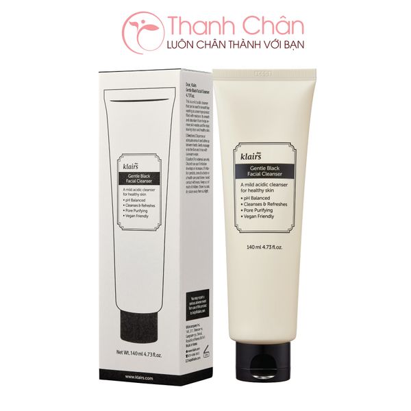 Sữa rửa mặt Klairs Gentle Black Facial Cleanser 140ml