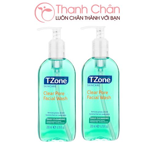 Gel Rửa Mặt Làm Sạch Sâu Tinh Chất Tràm Trà T-Zone Clear Pore Facial Wash 200ml