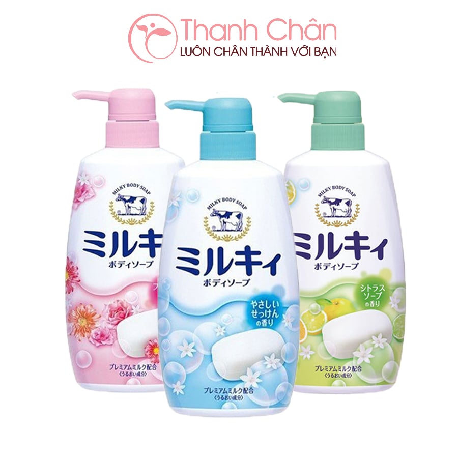 Sữa Tắm Milky Body Soap Cow Căng Mịn, Sáng Da 550ml Nhật Bản