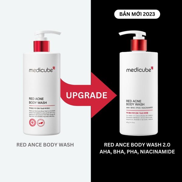 Sữa tắm ngừa mụn lưng Medicube Red Acne Body Wash 400g
