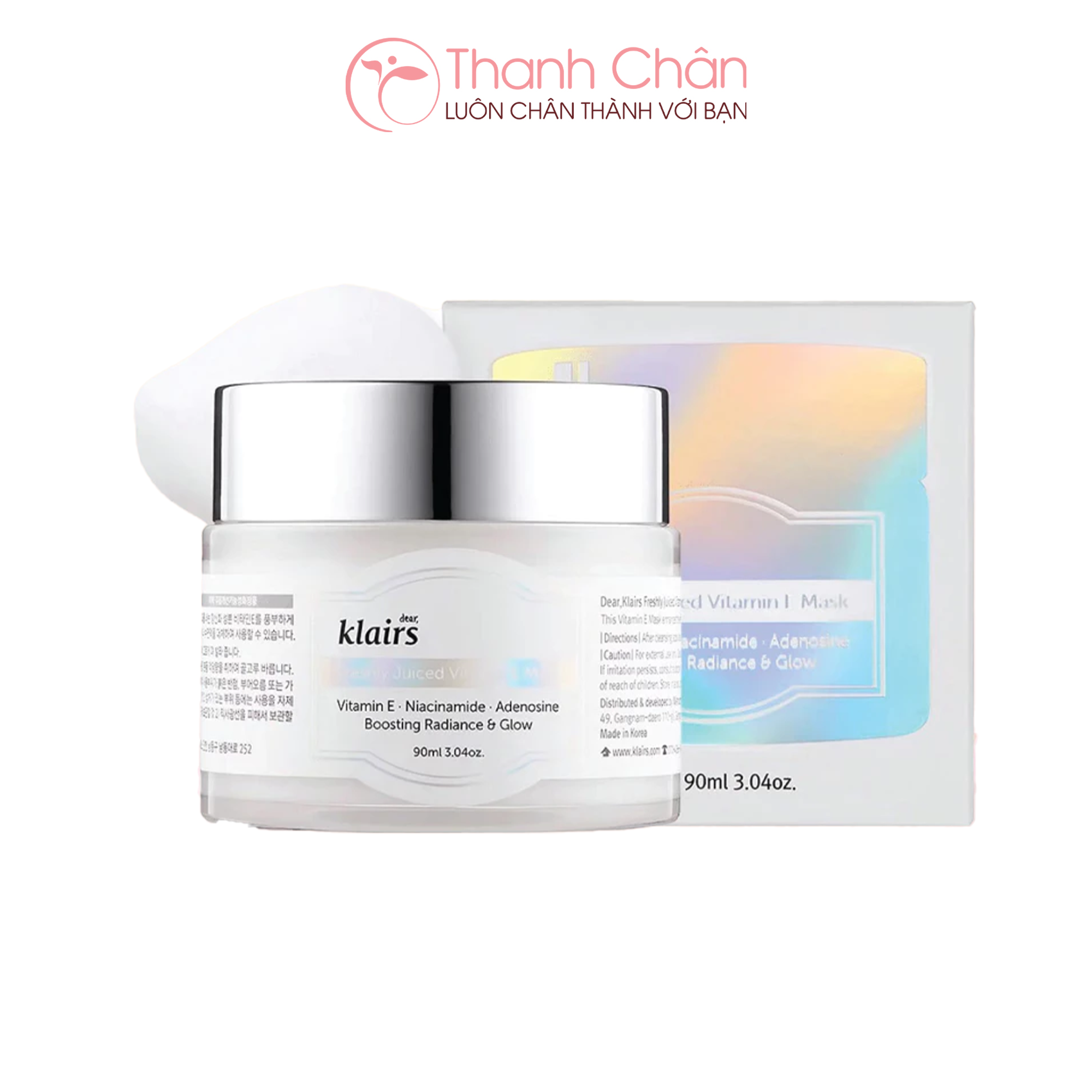 Mặt nạ ngủ dưỡng ẩm, sáng da, chống lão hóa Klairs Freshly Juiced Vitamin E Mask 90ml