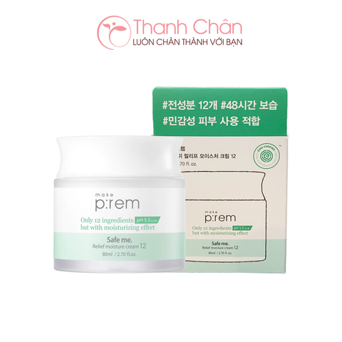 Kem dưỡng Make P:rem Safe me Relief Moisture Cream 12