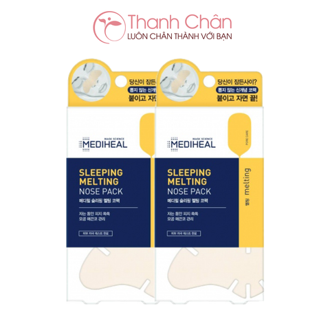 Mặt Nạ Ngủ Cho Mũi Mediheal Sleeping Melting Nose Pack (Hộp 3 Miếng)