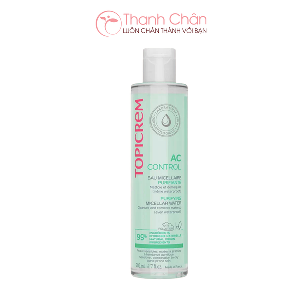 Nước tẩy trang dành cho da dầu mụn TOPICREM AC Purifying Micellar Water 200ml/400ml