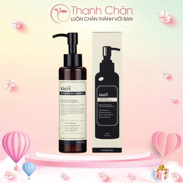 Dầu Tẩy Trang Klairs Gentle Black Deep Cleansing Oil 150ml