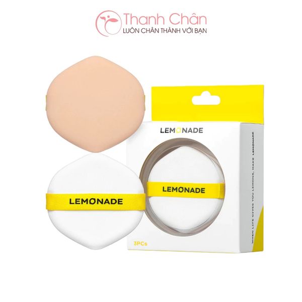 Bộ 3 Bông Phấn Tán Nền Lemonade Cushion Puff Set (3pcs)