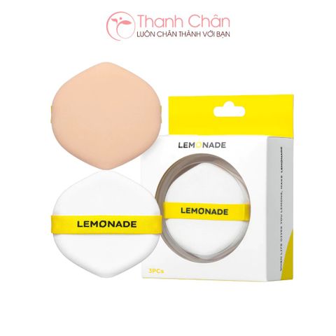 Bộ 3 Bông Phấn Tán Nền Lemonade Cushion Puff Set (3pcs)