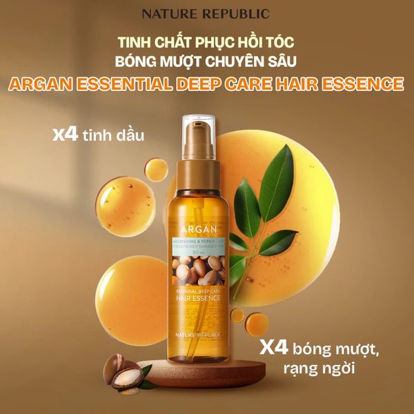 Tinh chất phục hồi tóc Nature Republic Argan Essential Deep Care Hair Essence 80ml