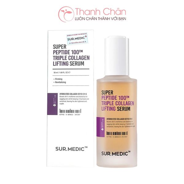 Tinh Chất Trẻ Hoá, Tái Tạo Da SURMEDIC Super Peptide 100tm Collagen Lifting Serum 50ml