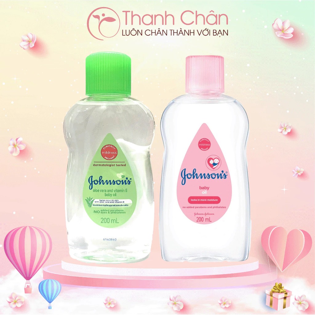 Dầu mát xa dưỡng ẩm Johnson's Baby Oil 50ml/200ml