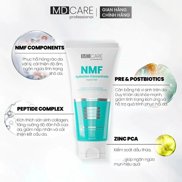 Kem dưỡng MD Care NMF Hydration Concentrate Facial Gel 50ml