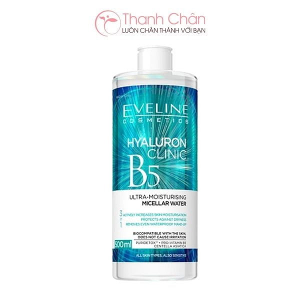 Nước tẩy trang Eveline Hyaluron Clinic B5 Puridetox 500ml
