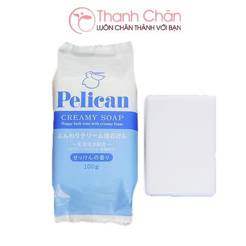 Xà phòng tắm Pelican Creamy Soap 100g chiết xuất dầu cọ
