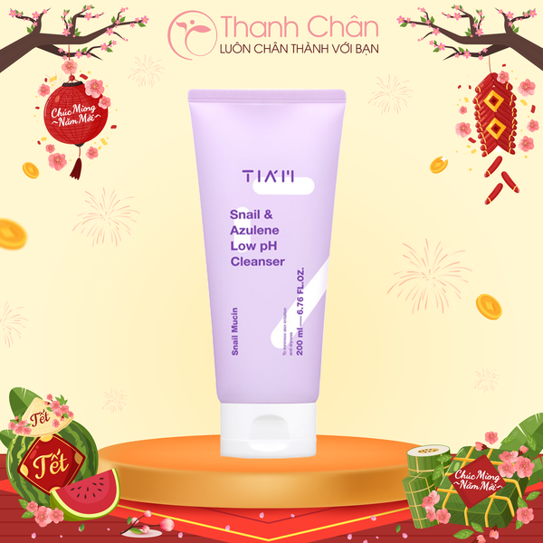 Sữa rửa mặt Tiam Snail & Azulene Low PH Cleanser 200ml