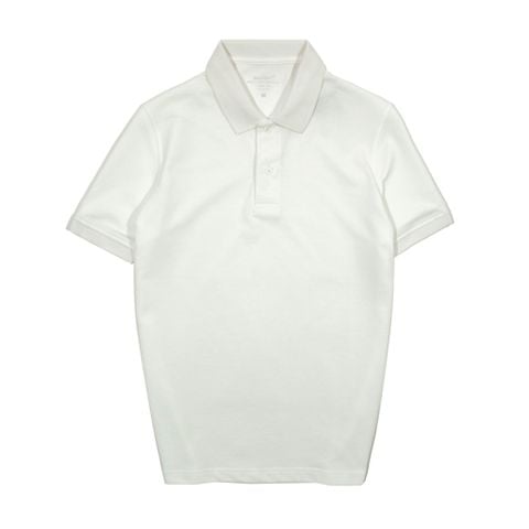  ÁO POLO TRƠN BASIC TRẮNG- 35765 