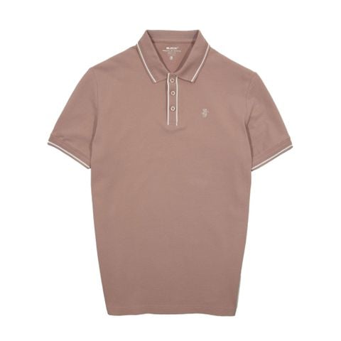  POLO WAFFLE COTTON CÁ SẤU 35786  - HỒNG 