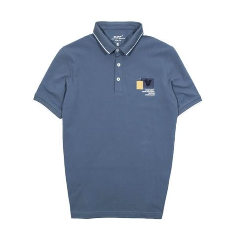  POLO HỌA TIẾT THÊU MICKEY XANH NAVY - 35716 