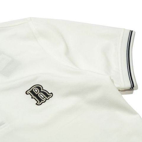  ÁO POLO BASIC THÊU MÀU TRẮNG  - 35766 