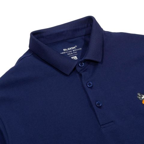  ÁO POLO HỌA TIẾT THÊU XANH NAVY- 35764 