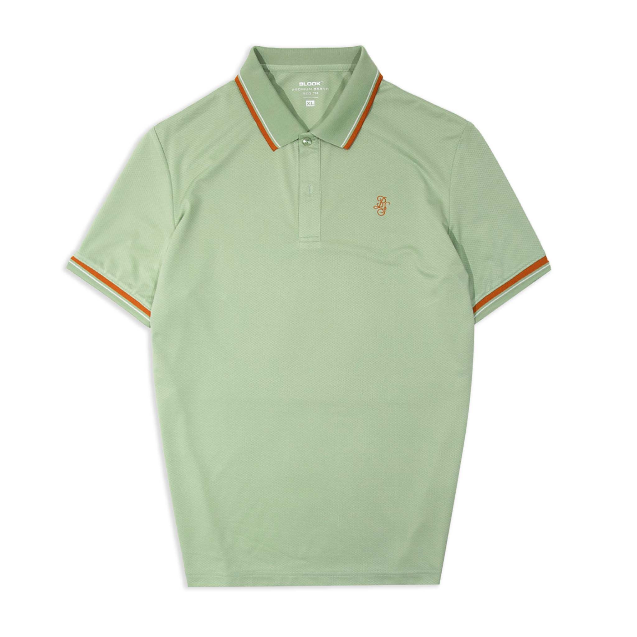  ÁO POLO THUN THỂ THAO - 35814 - XANH LÁ CÂY 