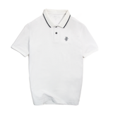  Ao POLO HỌA TIẾT THÊU - 35715 MÀU TRẮNG 