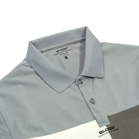 POLO PHỐI MÀU XÁM ĐẬM - 35698 