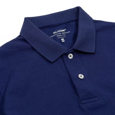  ÁO POLO TRƠN BASIC XANH NAVY - 35765 