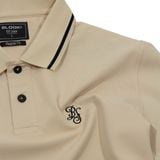  POLO HỌA TIẾT THÊU MÀU KEM - 35715 