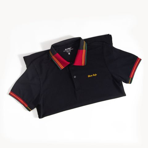  ÁO POLO HỌA TIẾT 35753 - ĐEN 
