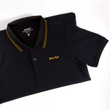 ÁO POLO HỌA TIẾT THÊU  ĐEN 35754 