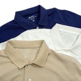  ÁO POLO TRƠN BASIC TRẮNG- 35765 