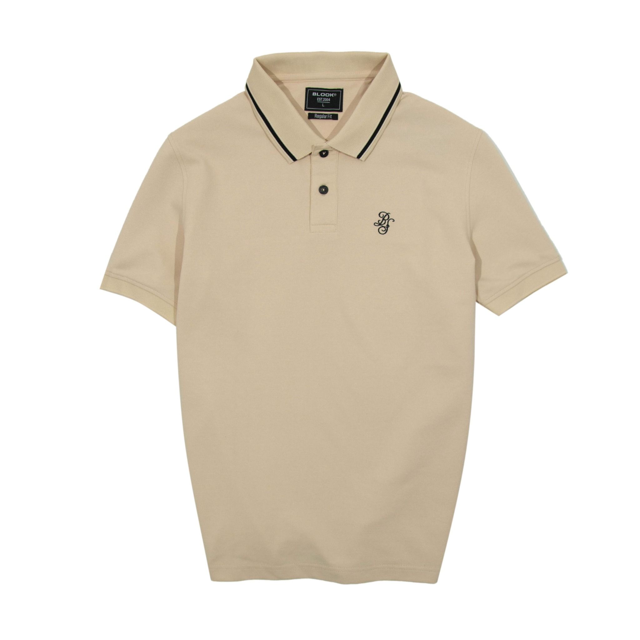  POLO HỌA TIẾT THÊU MÀU KEM - 35715 