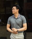  ÁO POLO SỌC  XÁM ĐẬM 35743 