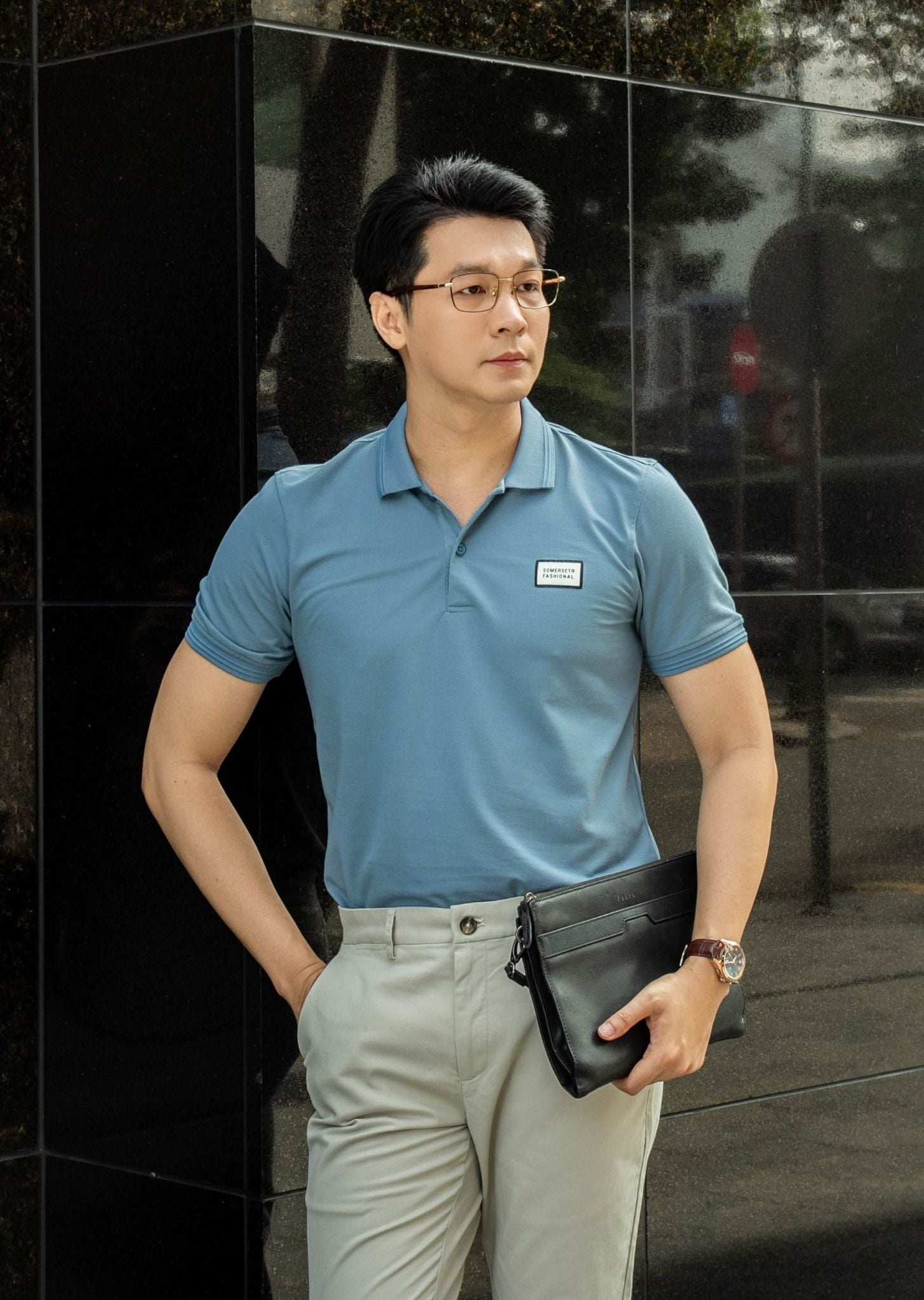  ÁO POLO BLOOK XANH NGỌC - 35770 