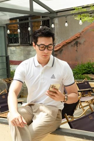  ÁO POLO THÊU TRẮNG - 35768 