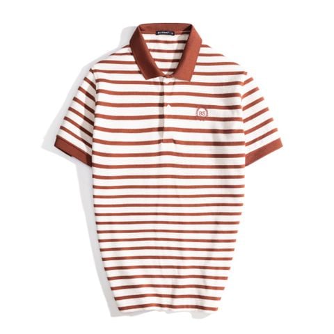  ÁO POLO STRIPED 35646 - CAM ĐẤT 