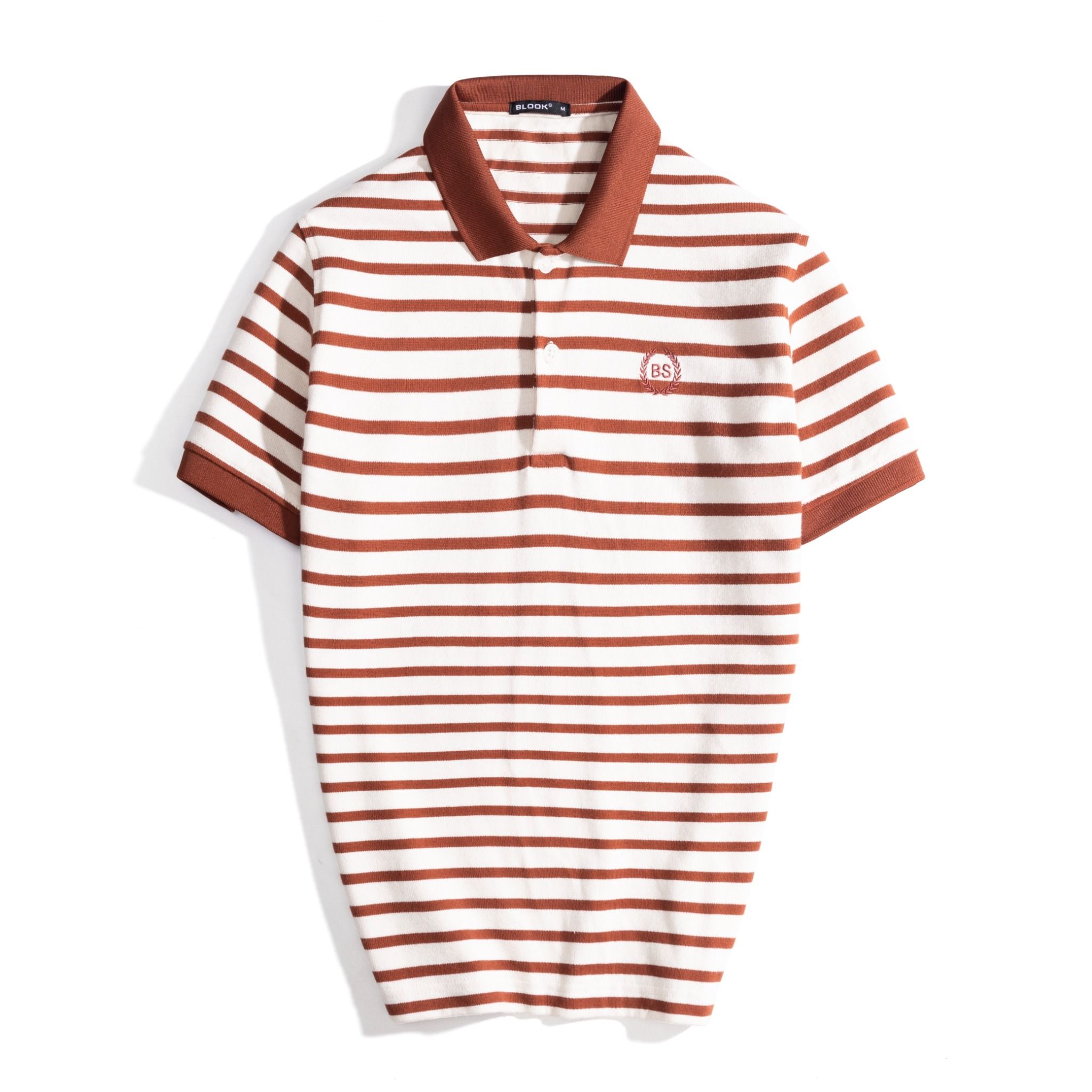  ÁO POLO STRIPED 35646 - CAM ĐẤT 